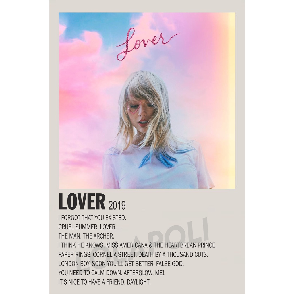 Lover Album Cover Poster Taylor Swift Shopee Malaysia