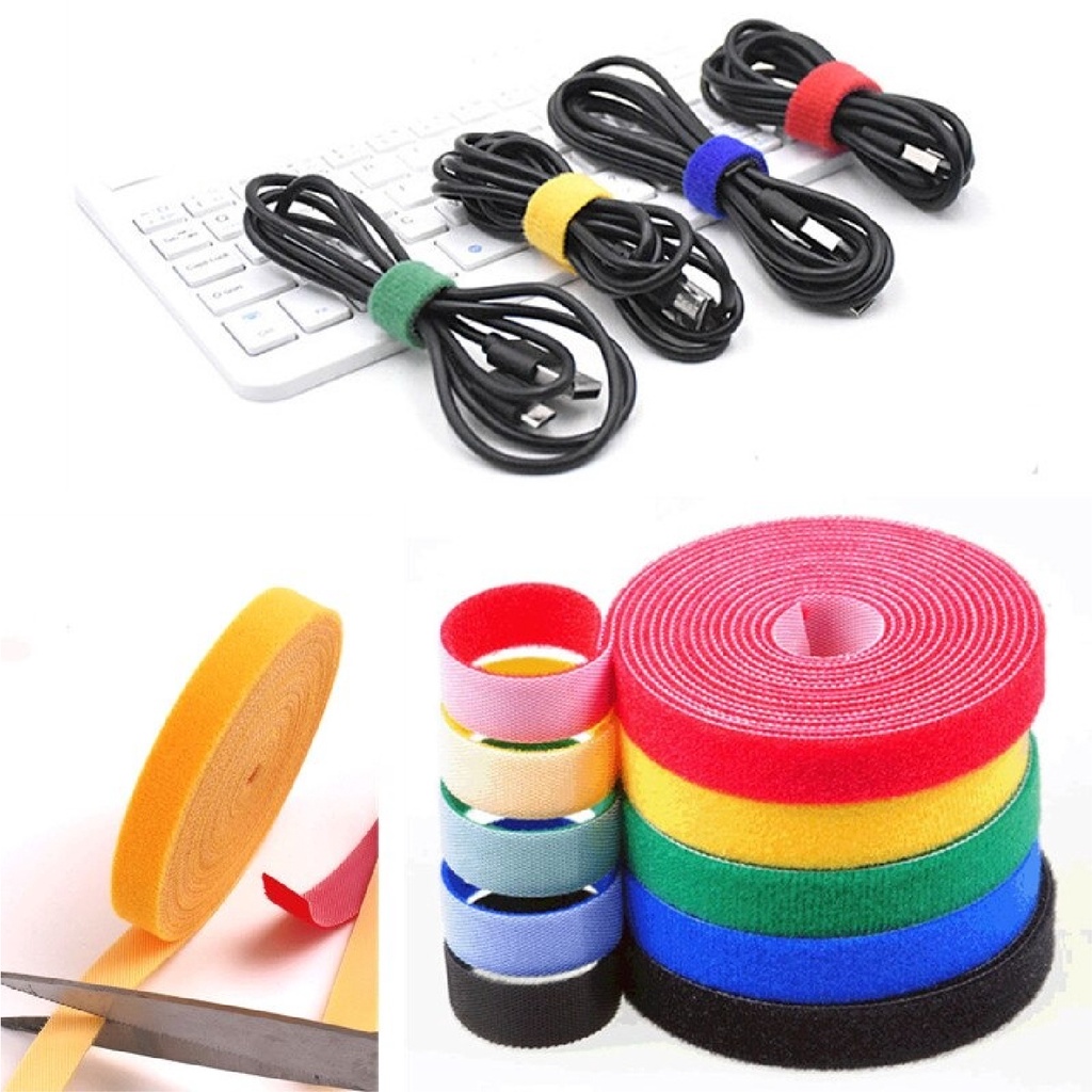 NNS Wire Organizer Cable Ties Adhesive Fastener Tape Magic Hooks Loops