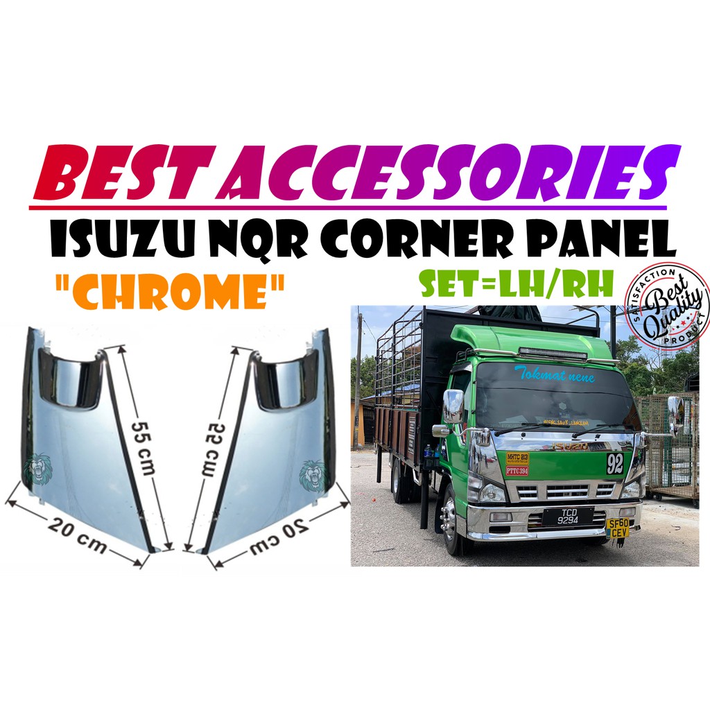 ISUZU NQR CORNER PANEL CHROME (SET=LH/RH) HIGH QUALITY Shopee Malaysia