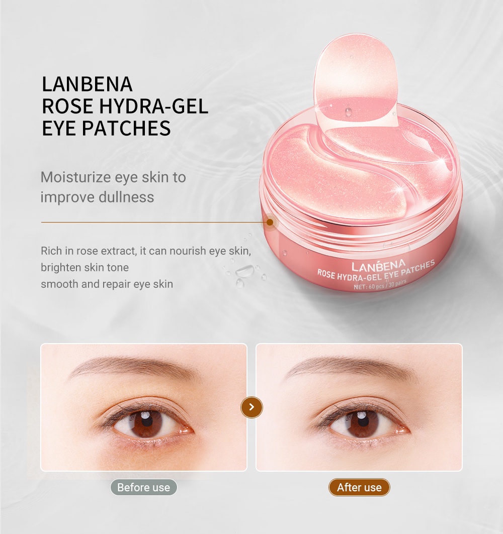 Lanbena Hyaluronic Acid Collagen Moisturizing Eye Mask Remover Dark