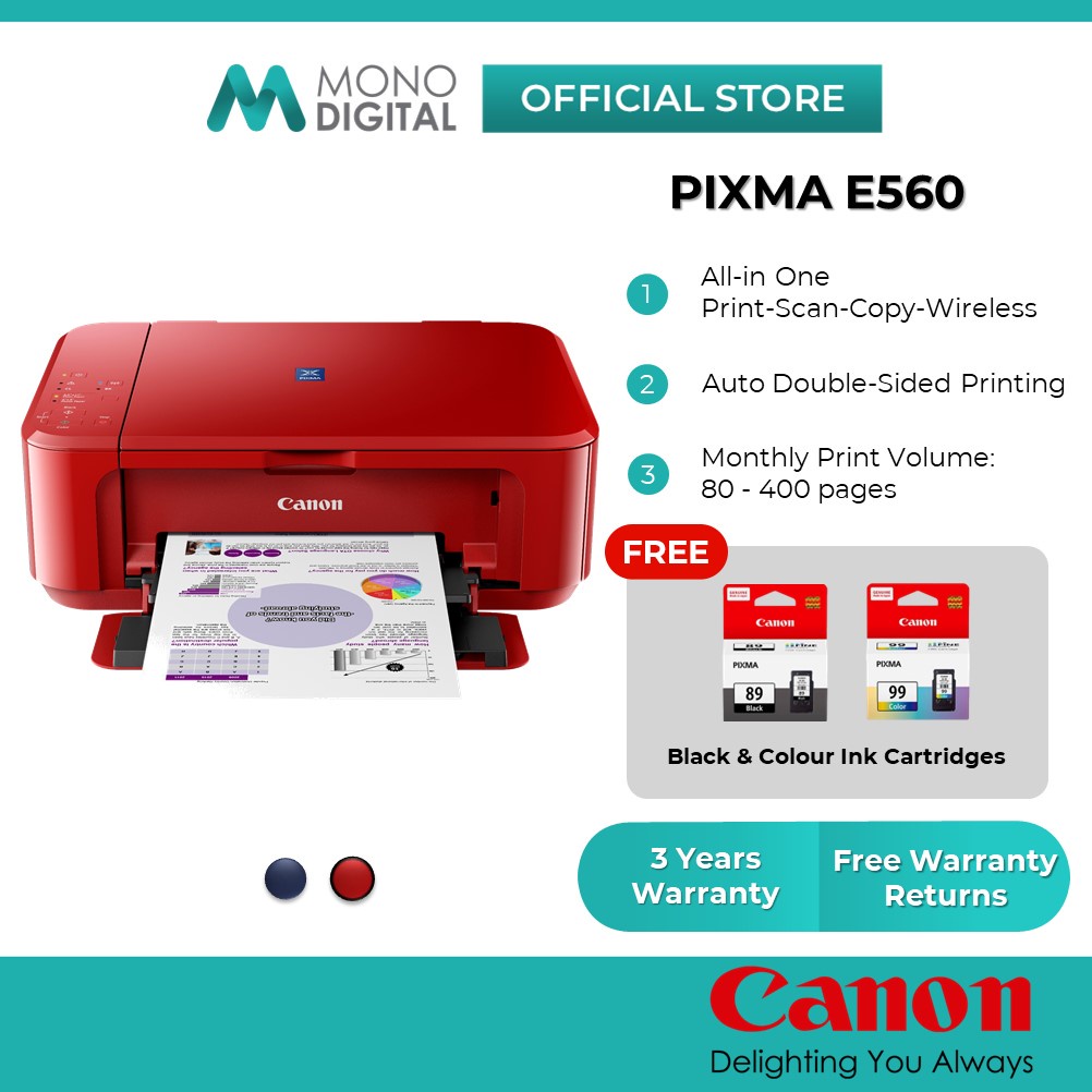 Canon Pixma E560 / E560R Advanced Wireless AllInOne Printer with Auto