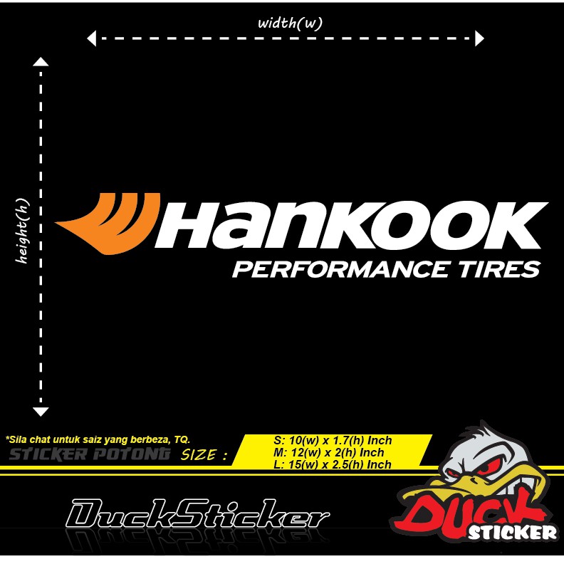 HANKOOK PERFORMANCE TIRES STICKER 1PCS Shopee Malaysia