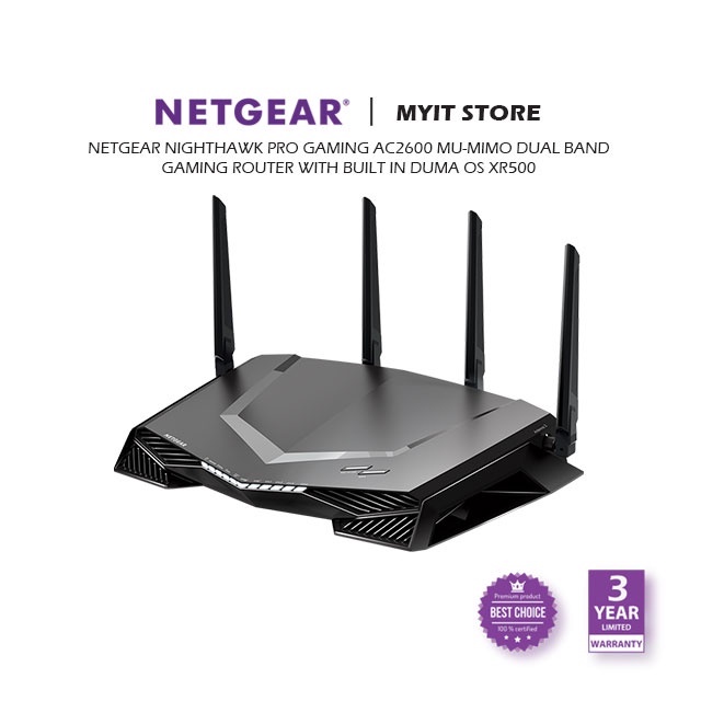 【READY NightHawk Pro Gaming AC2600 MUMIMO Dual Band Gaming Router with Built in