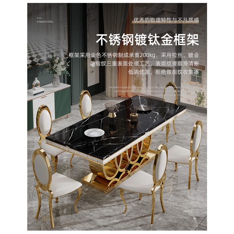 Luxury Marble Table Dining Table Audi Marble Circle Gold Stainless
