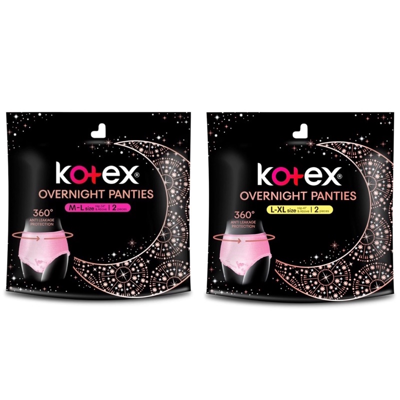 Kotex Overnight Panties 2 Pieces Shopee Malaysia