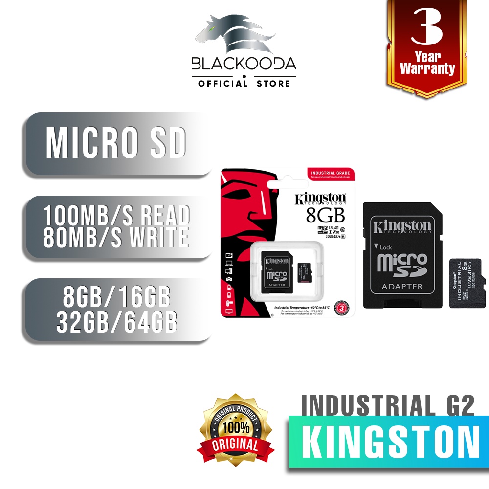 KINGSTON Industrial microSD Memory Card Gen 2 Ideal for Extreme