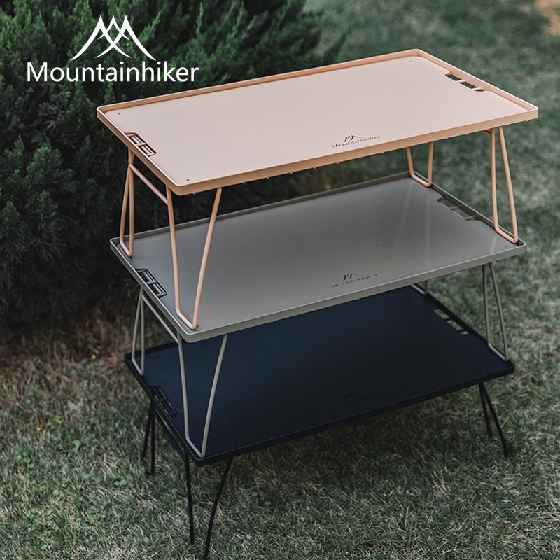 MOUNTAINHIKER Folding Table Iron Steel Mesh Folding Table Camping