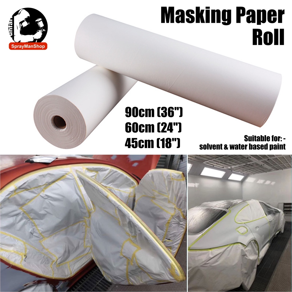 Masking Paper Roll 200 Yards For Car Painting 45cm 60cm 90cm For