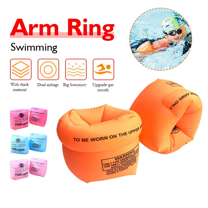 Thickened PVC 2pcs pelampung baby Inflatable Arm swimming float arm ring safety air arm bands