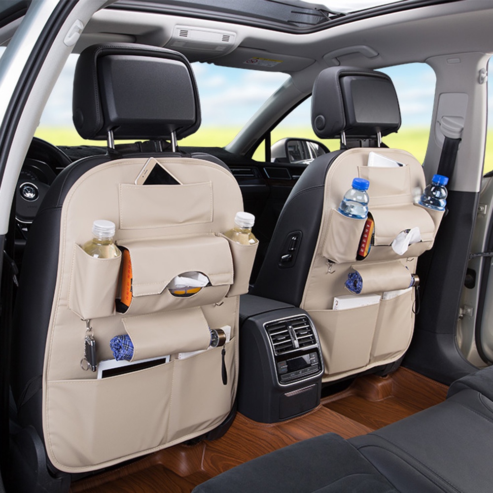 Car Front Seat Back Child Organizer Leather Storage Bag For Volvo XC90