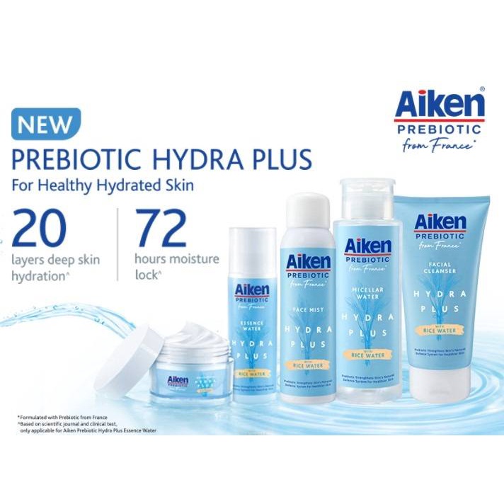 Aiken Prebiotic Hydra Plus Series (Micellar water/Cleanser/ Face mist