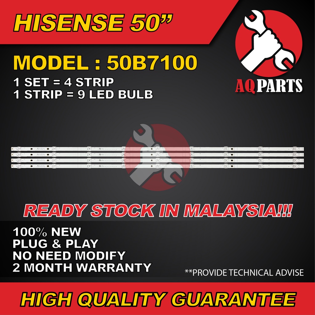 50B7100 HISENSE 50" LED TV BACKLIGHT / LAMPU TV [READY STOCK] | Shopee