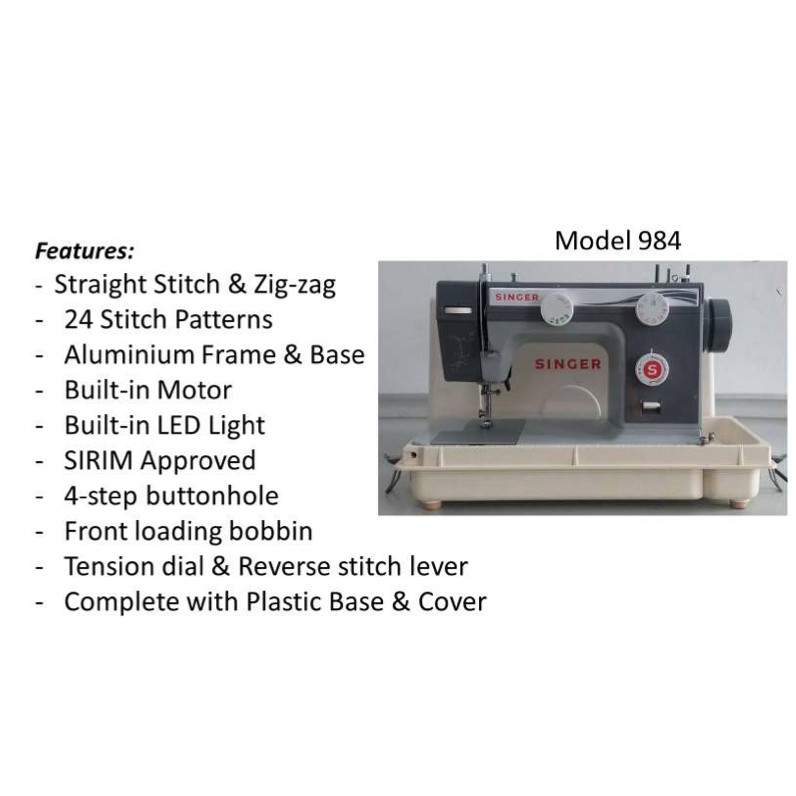 Singer Sewing Machine 984 PROMISE( Full Set with motor & carrying case