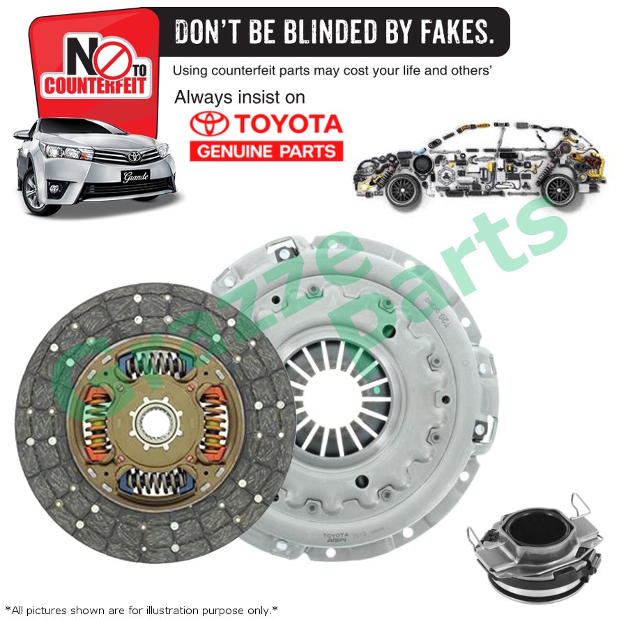 Toyota Original Clutch Plate / Disc Cover Kit Set / Clutch Bearing for