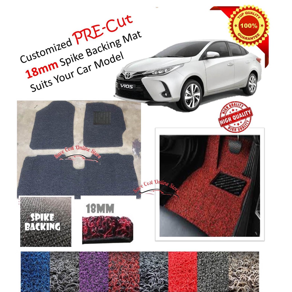 Toyota VIOS 2019 2022 , VIOS 2023 18mm+/ PreCut Magic Velcro Carpet