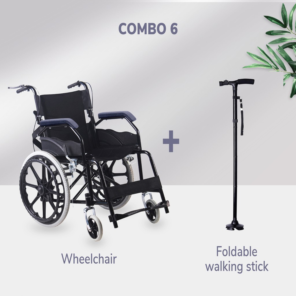 Big Wheel Wheelchair Self Push Wheel Chair Elderly LightWeight Foldable