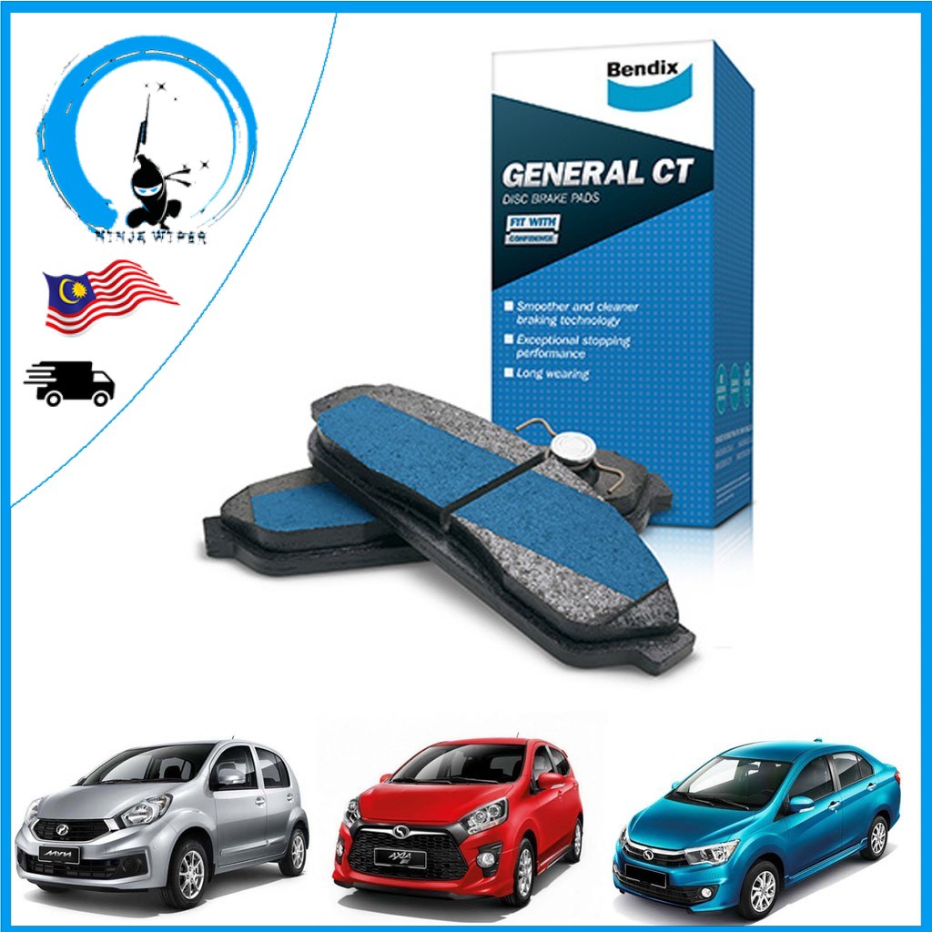 AXIA BEZZA MYVI LAGI BEST 1.3 1.5 20112017 BENDIX FRONT BRAKE PADS