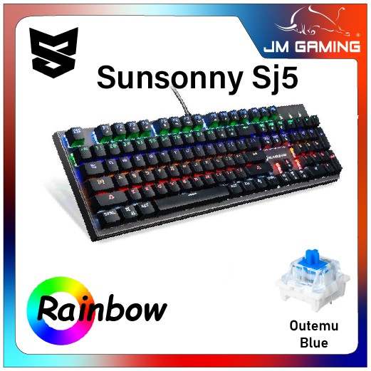 SUNSONNY S-J5 / S-J104 RAINBOW LIGHT HOTSWAPPABLE MECHANICAL KEYBOARD