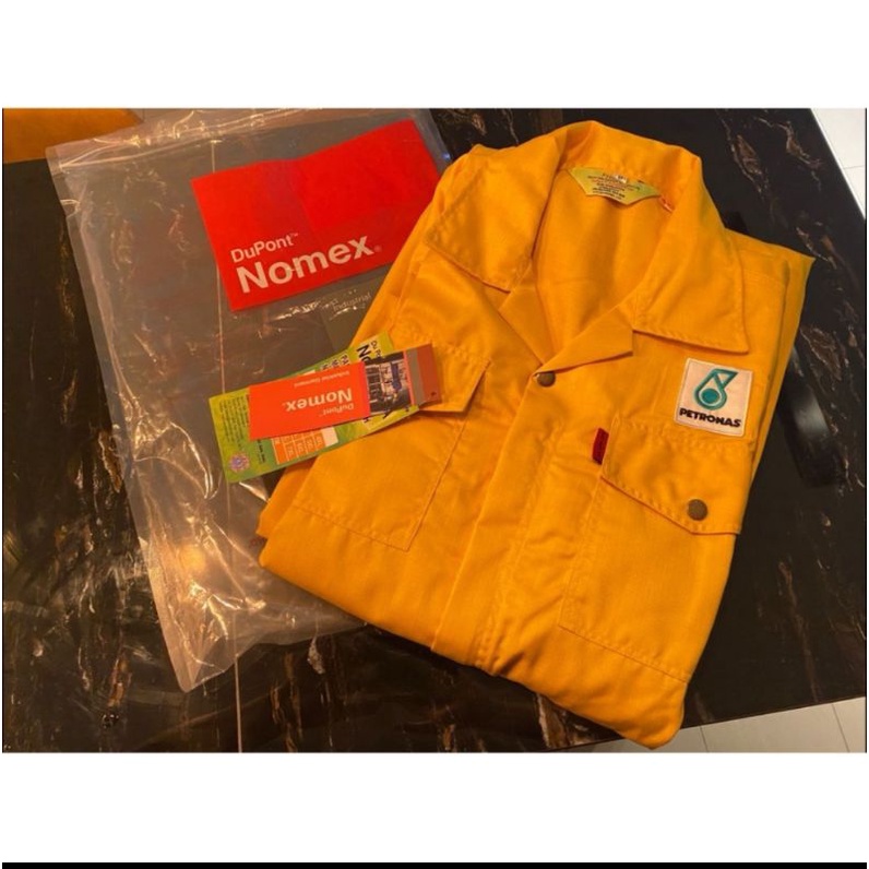 Coverall Kuning Petronas Nomex Yellow LogoSafety Yellow Coverall fire