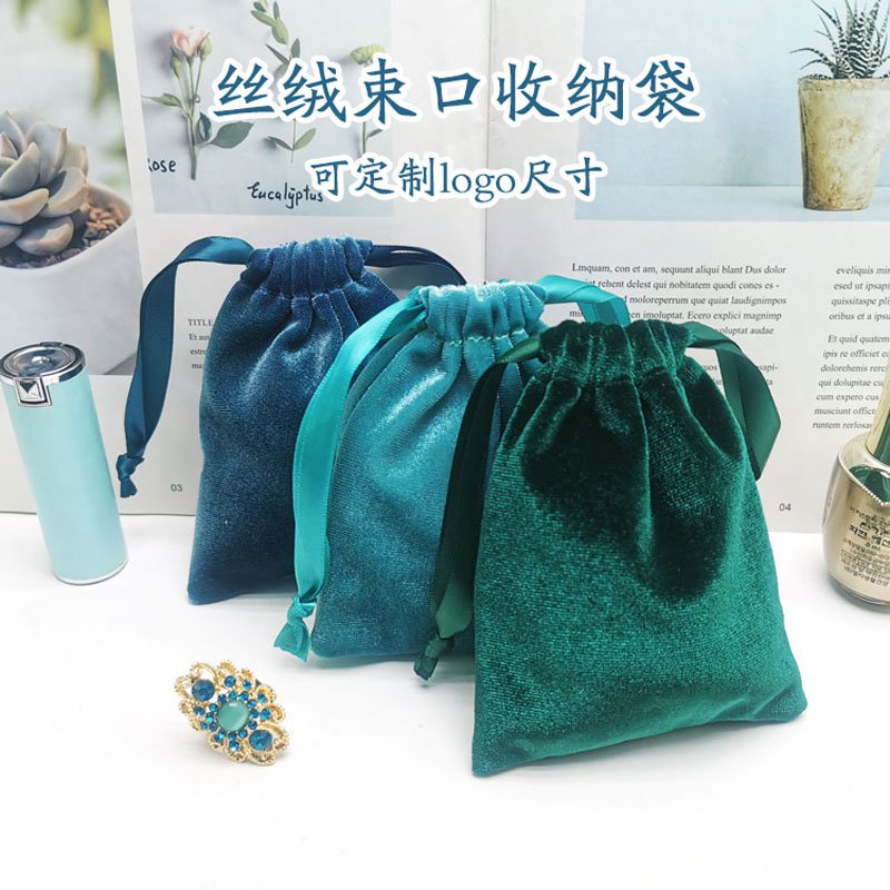 【jewelry bag/transparent jewelry bag】New Jewelry Jewelry Bag Velvet Small Cloth Bag Silk Pouch