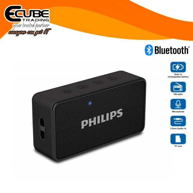 Philips Portable Speaker BT64B Mini Bluetooth Wireless Speaker Shopee