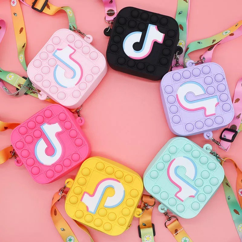 Pop IT Bag Kids Sling Bag POP ITS POPIT PUSH IT TIKTOK Mini Wallet Shopee Malaysia