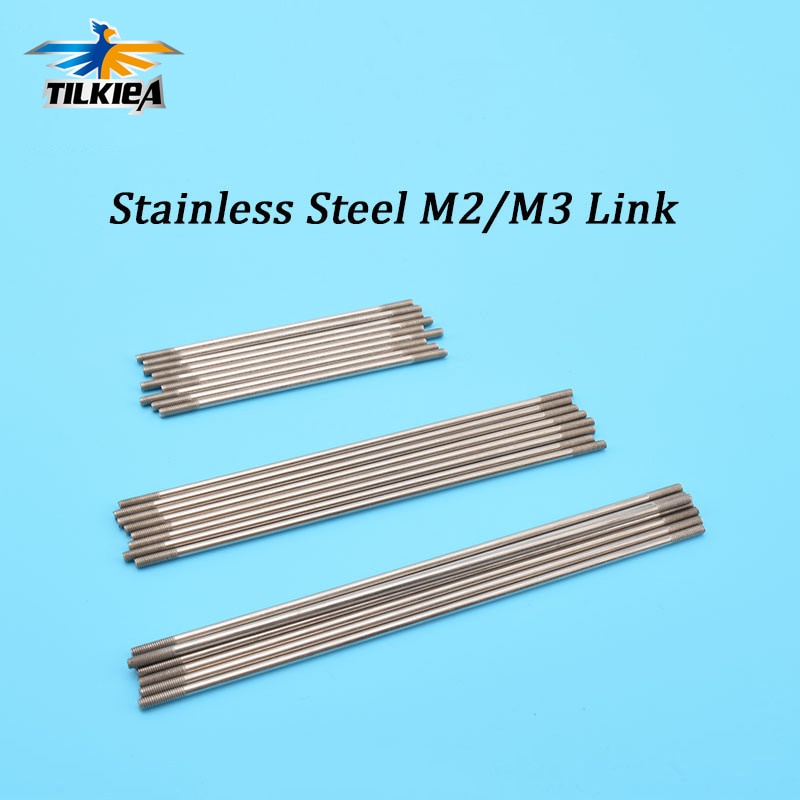 5pcs M2/M3*L150/200/250/300mm Link Stainless Steel Connecting Rod with