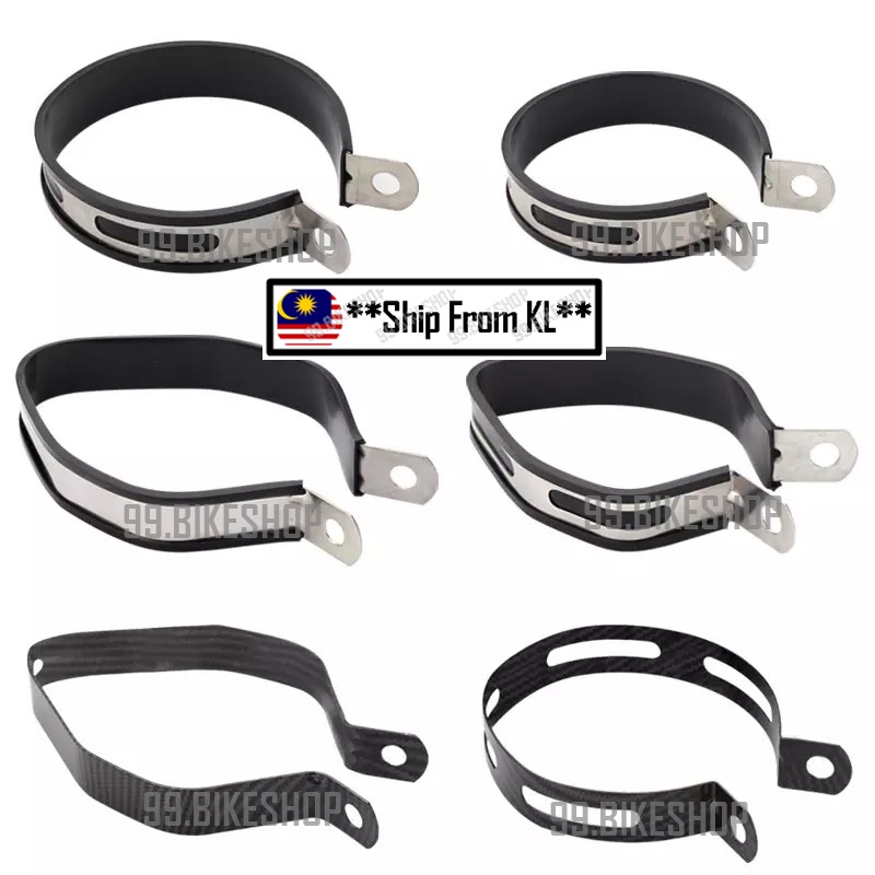 Motorcycle Exhaust Muffler Silencer Pipe Can Hanger Clamp Holder Mount