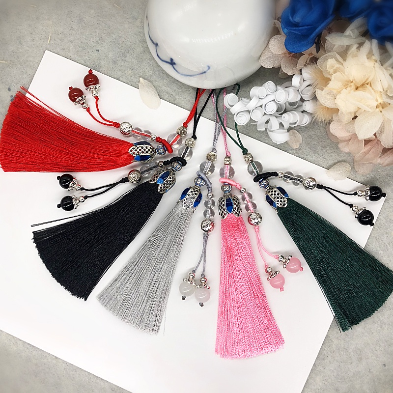 Ice Silk Tassel / Kalan Crown Alloy Tassel / Enamel Tassel /Chinese