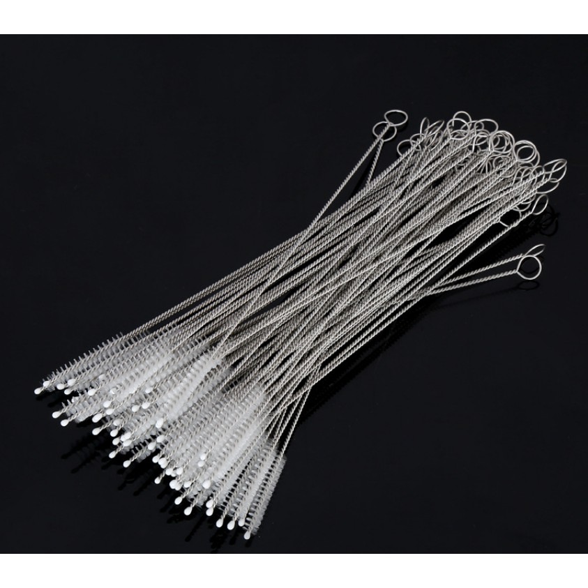 Stainless Steel Brush Bottle Straw Pipes Cleaner PP Straw Cleaning