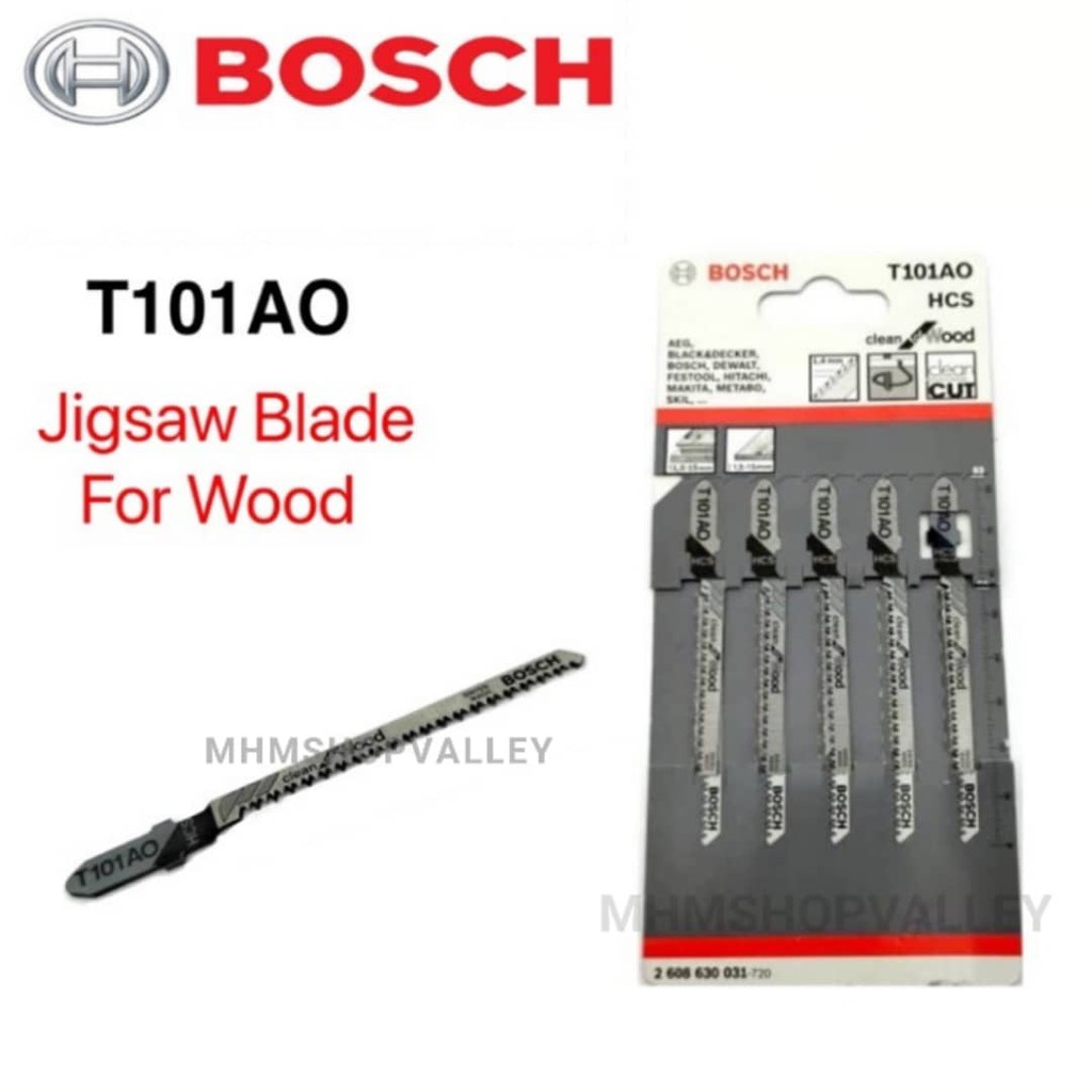 BOSCH T101AO HCS JIGSAW BLADE CLEAN FOR WOOD (5pcs) Shopee Malaysia
