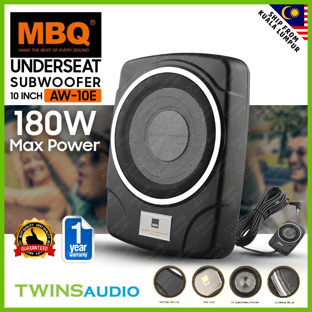 Car Active Subwoofer MBQ 10 inch Underseat Subwoofer AW10E 100
