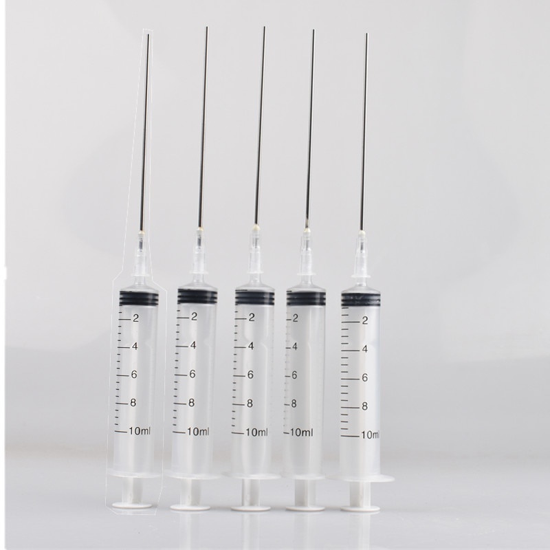 Syringe 10ml (4pcs) For Refilling Ink Cartridge Purpose with long flat