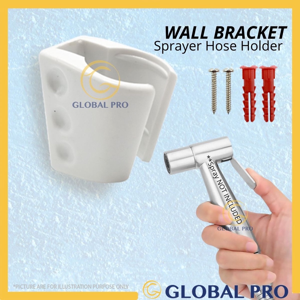 ABS Sprayer Hose Holder Wall Bracket Bathroom Handheld Toilet Hose Bracket Kepala Shower Holder