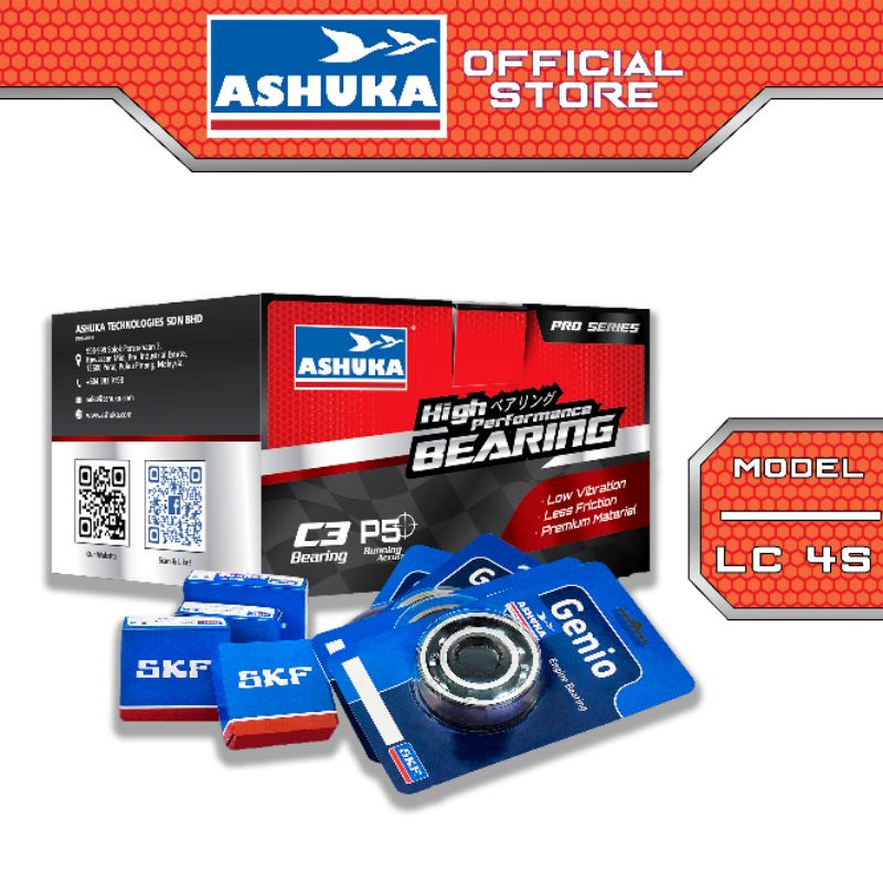 ASHUKA SKF Lc135/ Y15zr/ Y15/ 125Z Full Bearing Set/ Enduro crankshaft