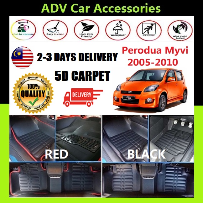 Perodua Myvi 20052010 5D Car Floor Mat/Carpet Shopee Malaysia