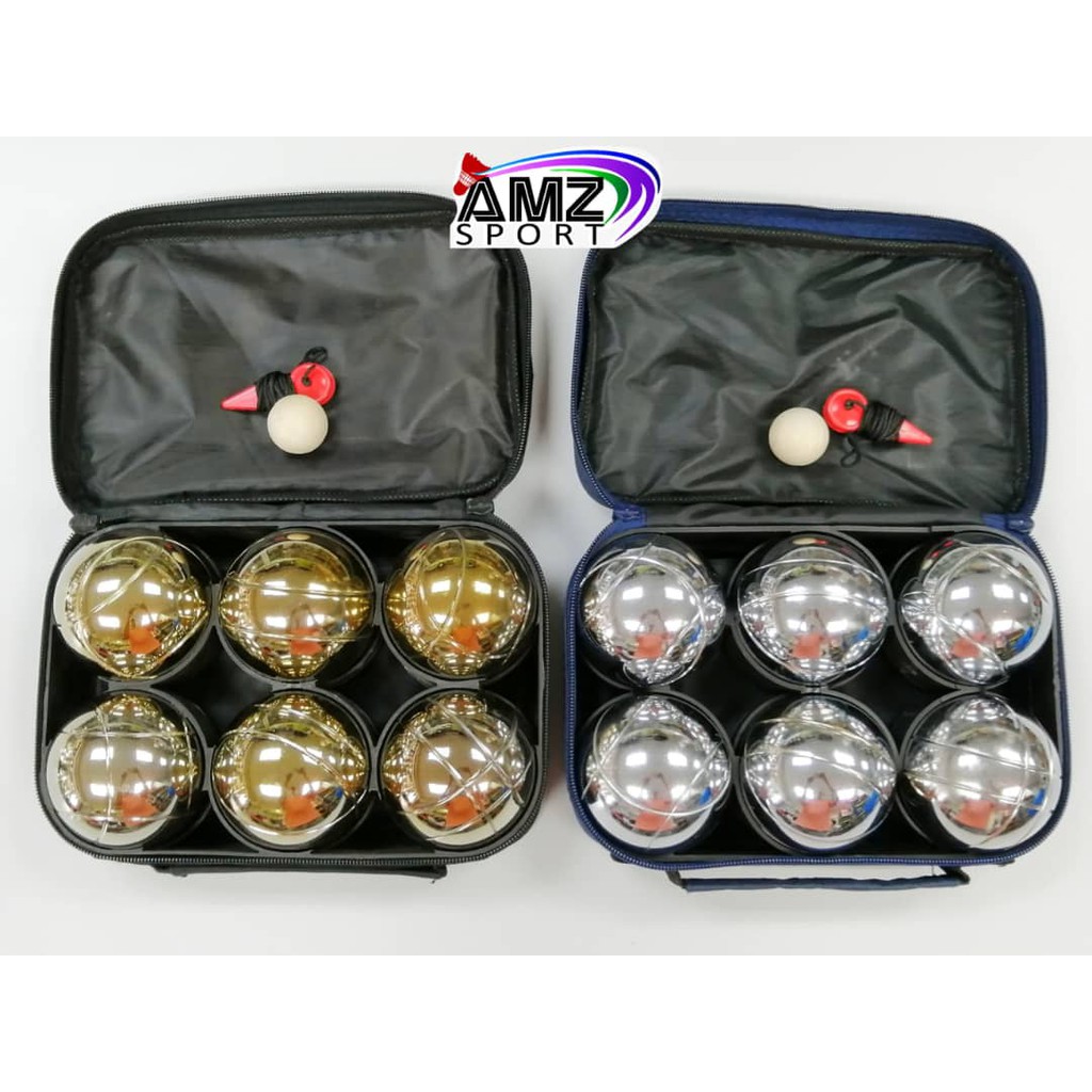 Petanque Ball Silver/Gold 6pcs with Jack Set (READY STOCK) * Maximum