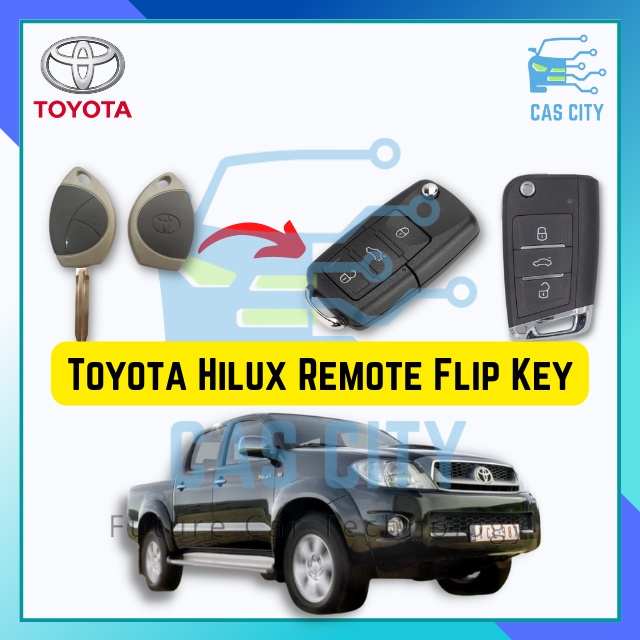 Flip Key Remote Toyota Hilux Remote Flip Key (BATTERY INCLUDED