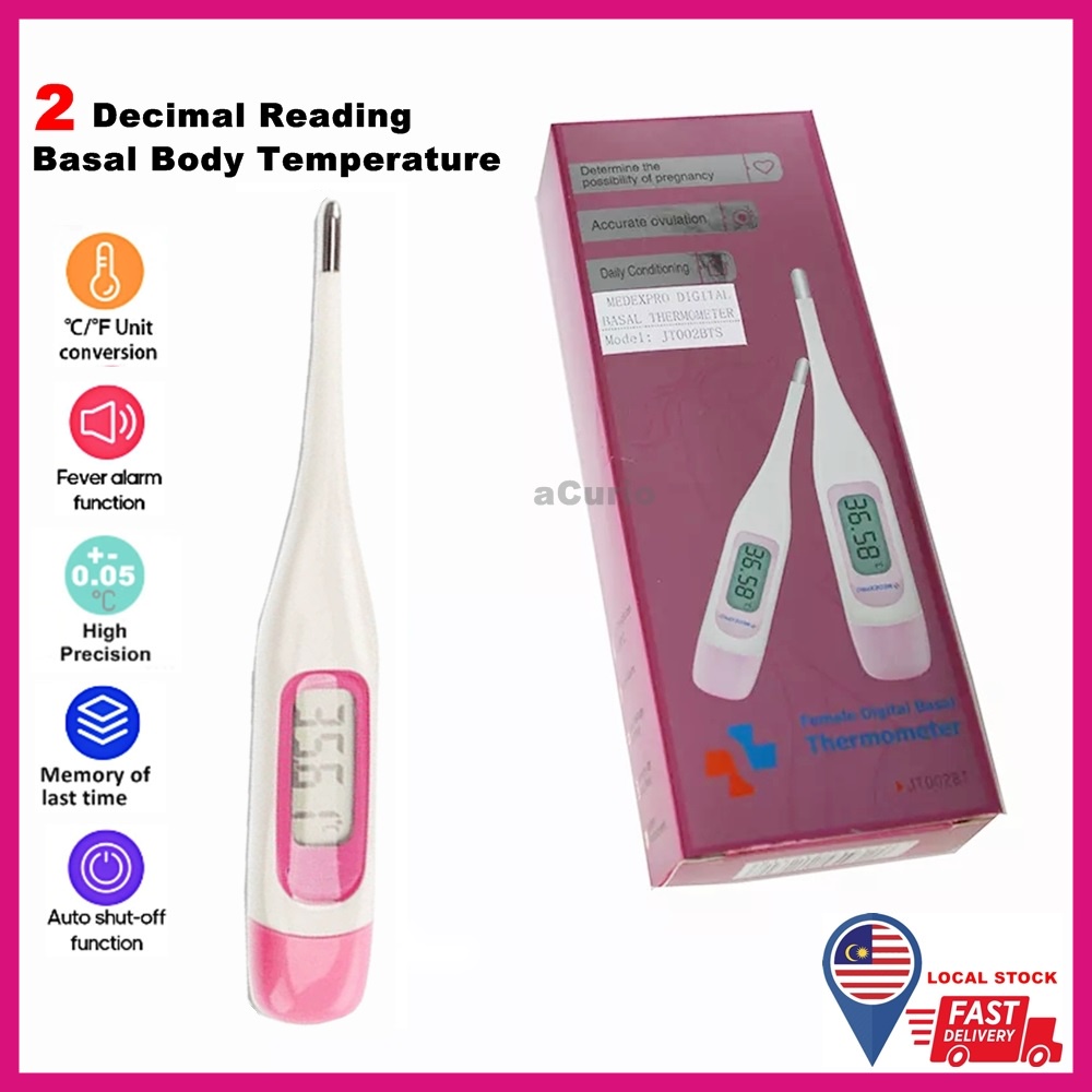 (Ready Stock) BBT Thermometer Double Digit Decimal Fast Accurate Basal