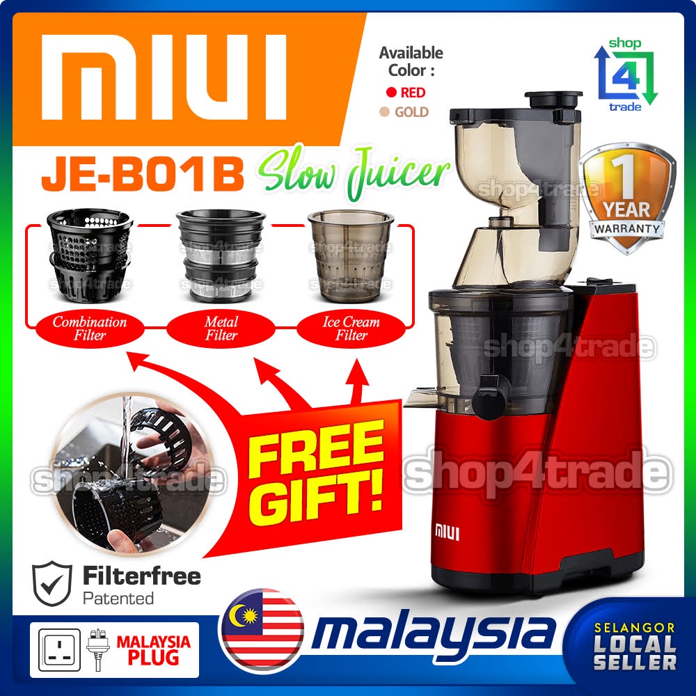 MIUI JEB01B Cold Press Slow Juicer 7 Level Slow Masticating Electric