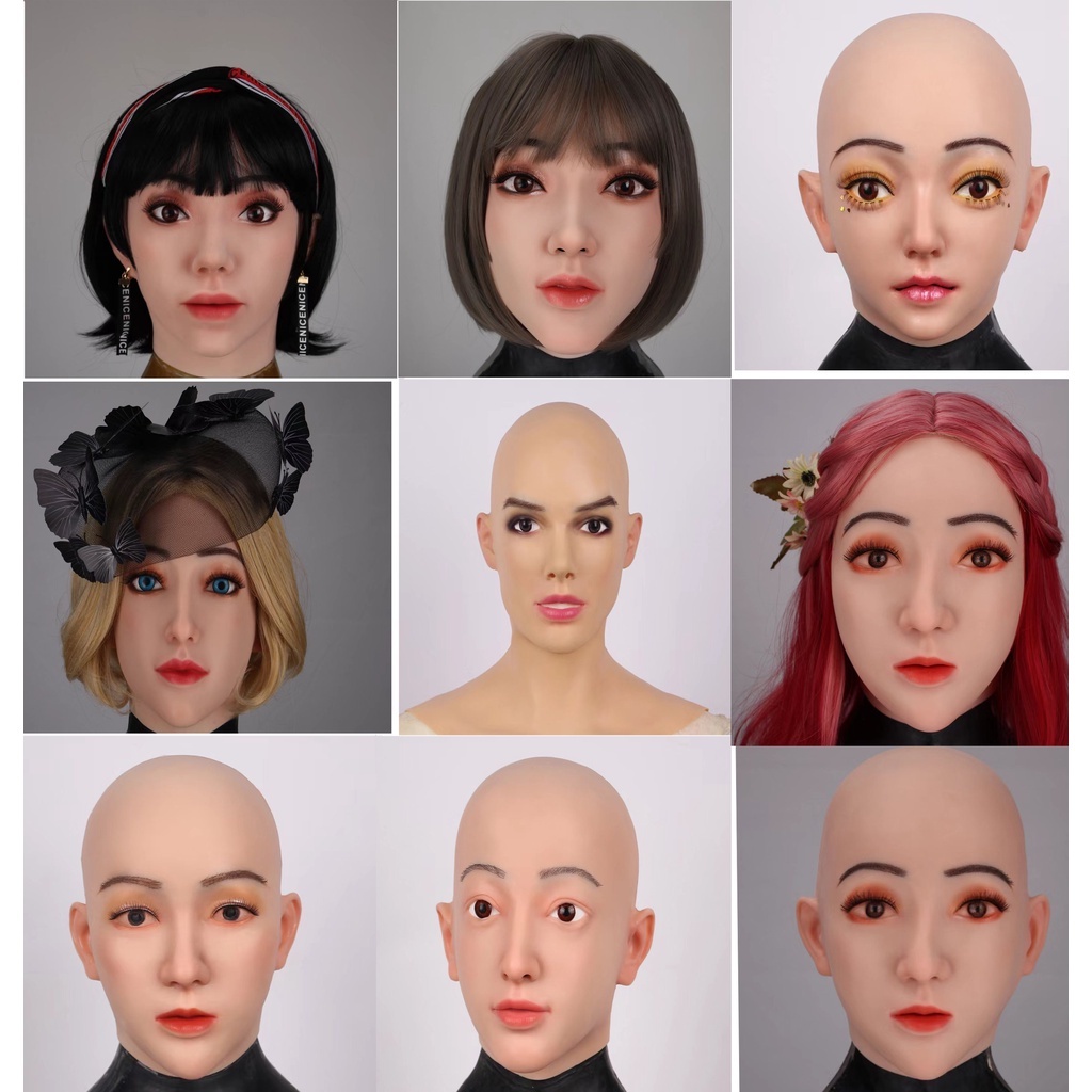 Realistic Female Mask doll mask for cosplay human female rubber mask