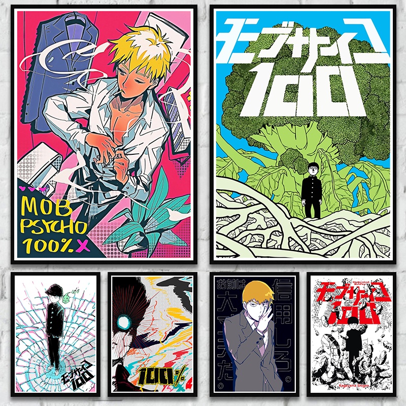 Classic Anime Mob Psycho 100 Posters Retro Kraft Paper Anime Poster