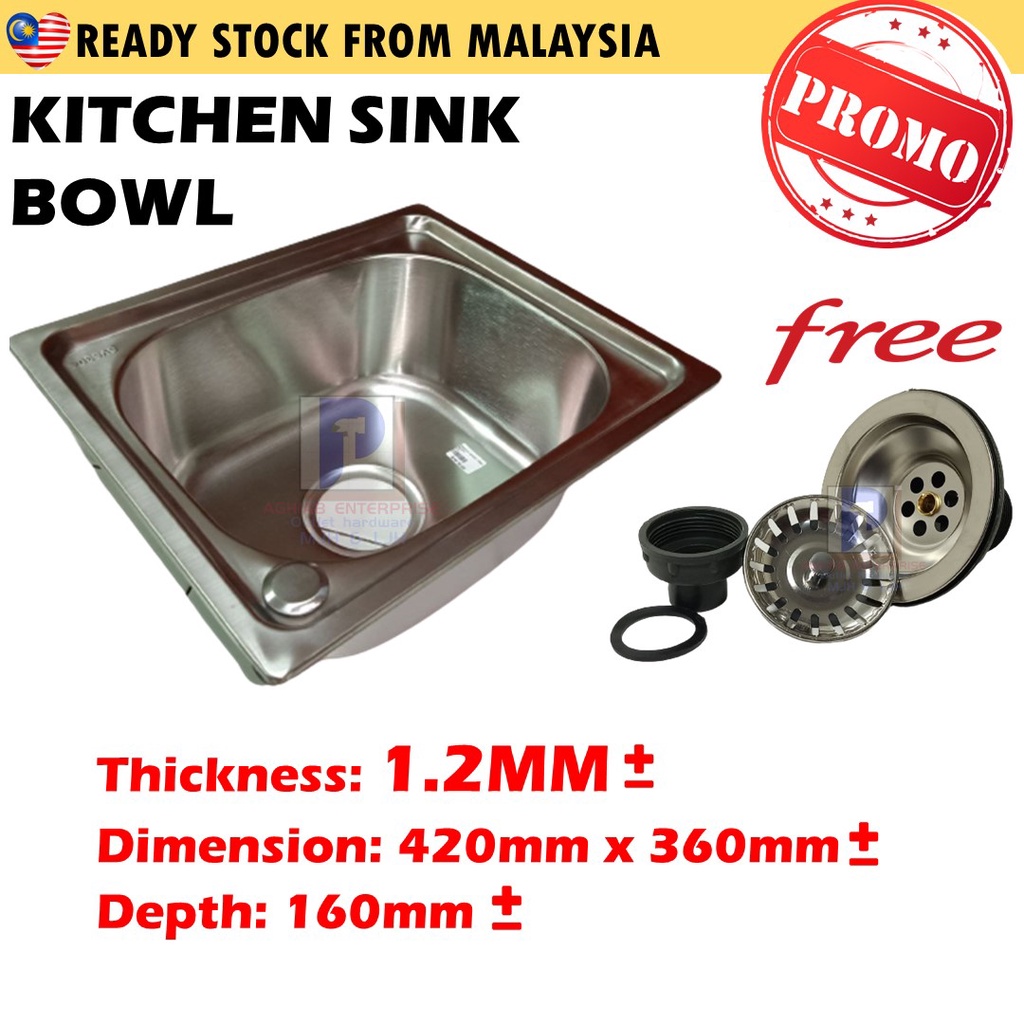 [ SUS 304 PREMIUM ]MATTE SURFACE Stainless Steel Single Sink/Kitchen