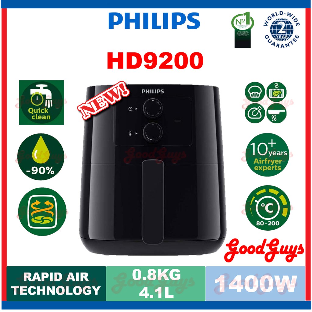 PHhilips HD9200 AIR FRYER 4.1L / HD9200/91(BLACK)/Philips HD9100/20