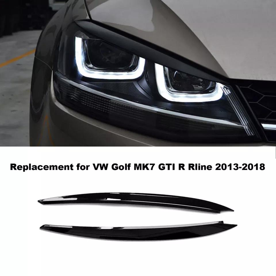 1 Pair Headlight Eyebrows Eyelids Trim Car Decoration Car Headlight