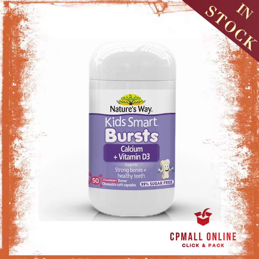 [Expiry Date 02/2026] Nature's Way 钙+D3胶囊 Kids Smart Calcium + Vitamin