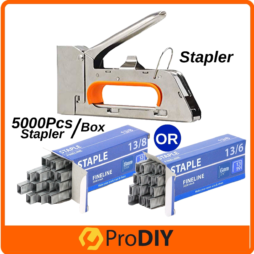 PRODIY / LADDERMAN Heavy Duty Stapler Gun 4/6/8mm + 6mm 13/6 / 8mm 13/8