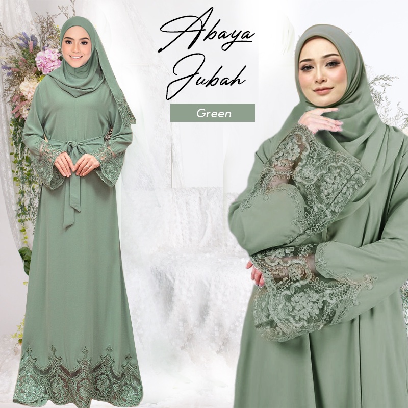 jubah abaya sulam tunang nikah nursing friendly jubah dress nidha