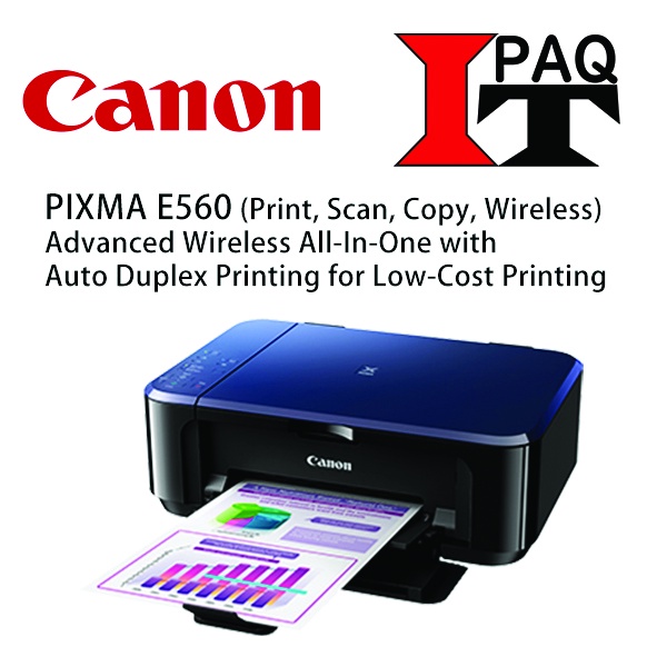 CANON PIXMA E560 / E560R 3 IN 1 WiFi DUPLEX PRINTER (Printer Print,Scan
