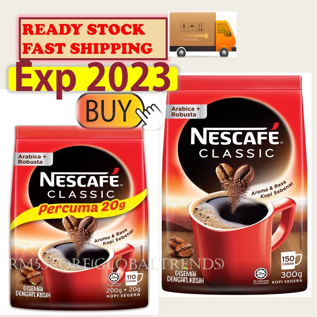 FAST SHIPPING NESCAFÉ CLASSIC Refill 300g pack 200g + Free 20g COFFEE